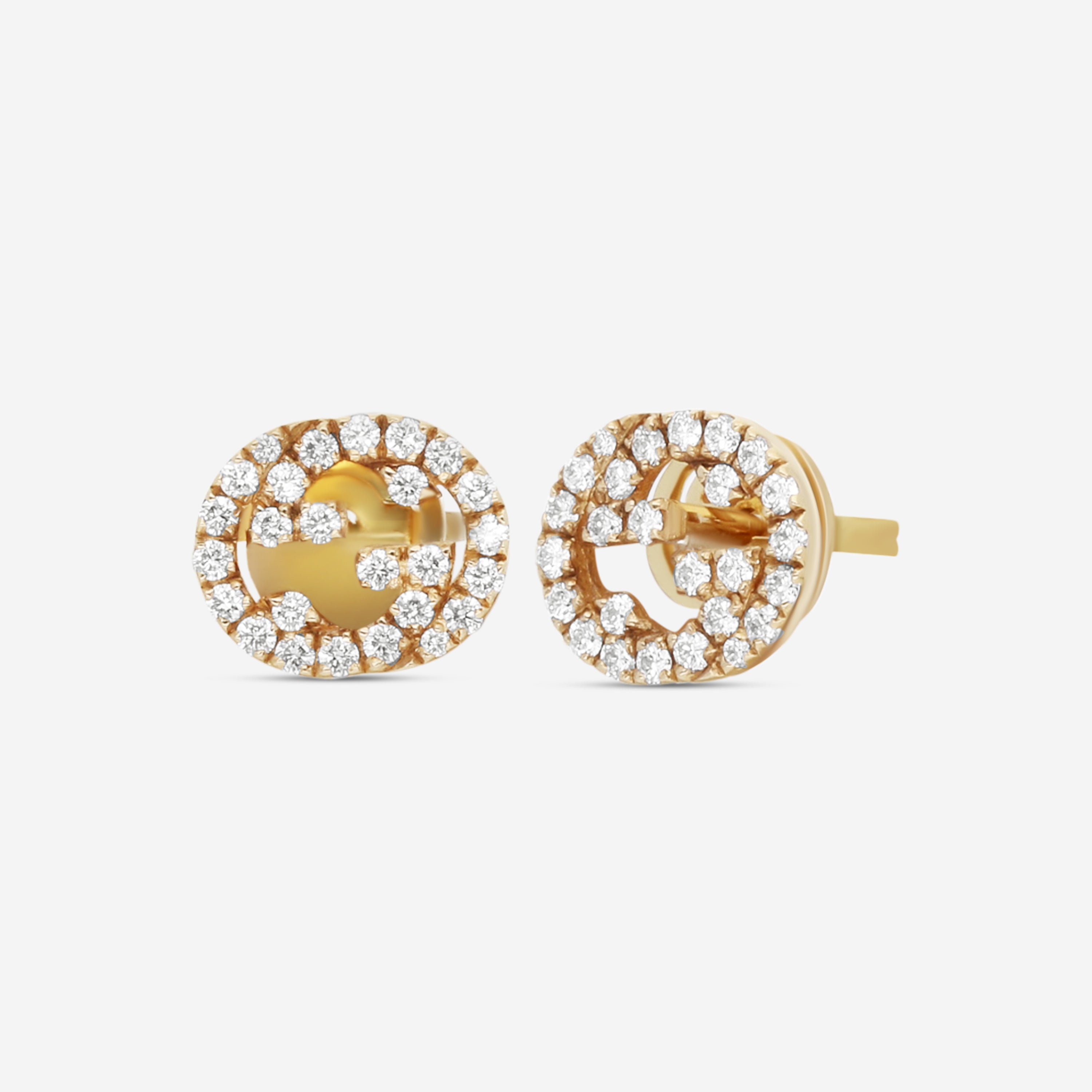 Gucci 18K Yellow Gold and Diamonds Stud Earrings YBD72940800200U MSRP $3,250 - THE SOLIST