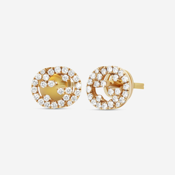 Gucci 18K Yellow Gold and Diamonds Stud Earrings YBD72940800200U MSRP $3,250 - THE SOLIST