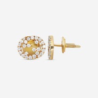 Gucci 18K Yellow Gold and Diamonds Stud Earrings YBD72940800200U MSRP $3,250 - THE SOLIST