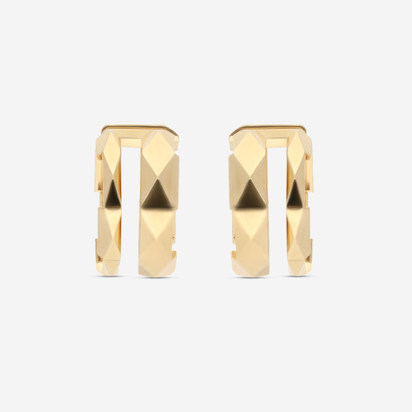 Gucci Link to Love 18K Yellow Gold Hoop Earrings YBD74564900100U MSRP $5,950 - THE SOLIST