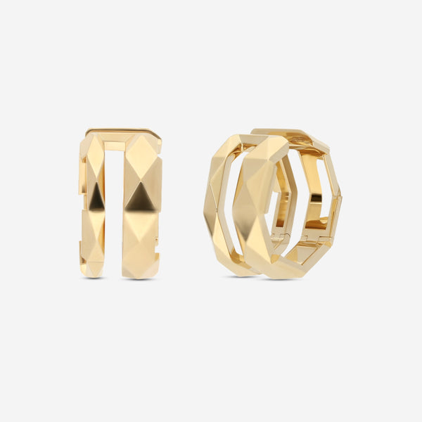 Gucci Link to Love 18K Yellow Gold Hoop Earrings YBD74564900100U MSRP $5,950 - THE SOLIST
