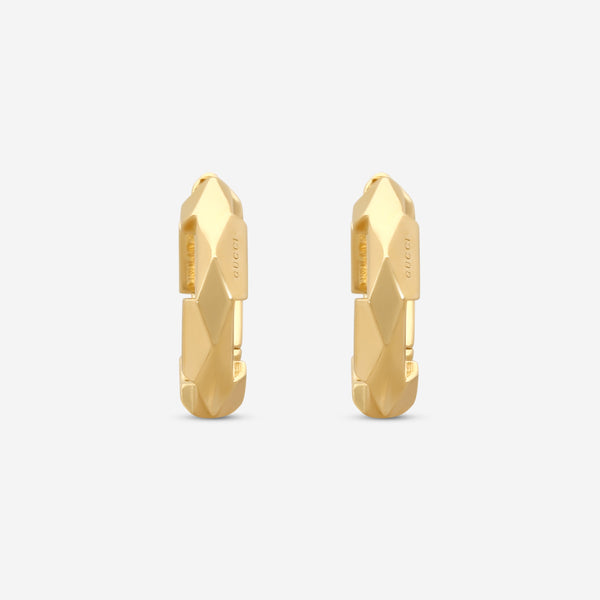 Gucci Link to Love 18K Yellow Gold Hoop Earrings YBD786727002 - THE SOLIST