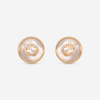 Gucci GG 18K Rose Gold Mother of Pearl and Diamond Stud Earrings YBD786746001 MSRP $3,550 - THE SOLIST