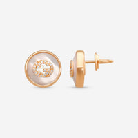 Gucci GG 18K Rose Gold Mother of Pearl and Diamond Stud Earrings YBD786746001 MSRP $3,550 - THE SOLIST
