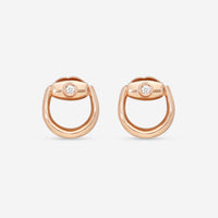 Gucci Horsebit 18K Rose Gold Diamond Stud Earrings YBD79616600100U - THE SOLIST