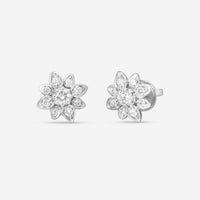 Gucci Flower 18K White Gold and Diamond Small Earrings YBD79619600100U MSRP $3,750 - THE SOLIST