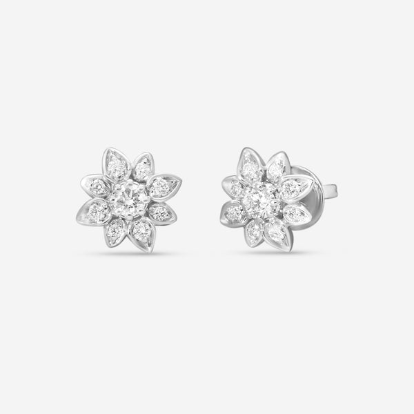 Gucci Flower 18K White Gold and Diamond Small Earrings YBD79619600100U MSRP $3,750 - THE SOLIST
