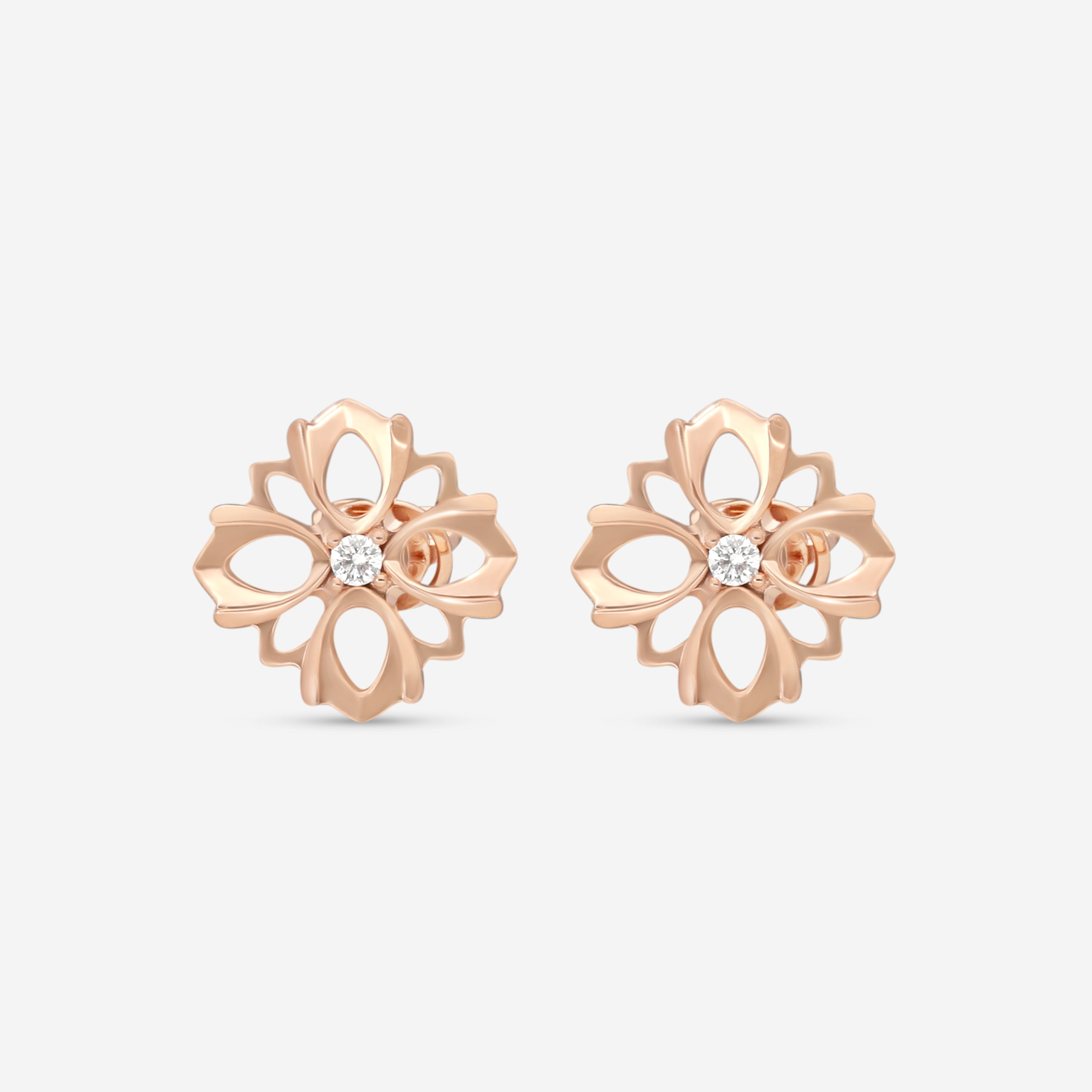 Gucci 18K Rose Gold with Central Diamonds Earrings YBD79624800100U MSRP $2,800 - THE SOLIST