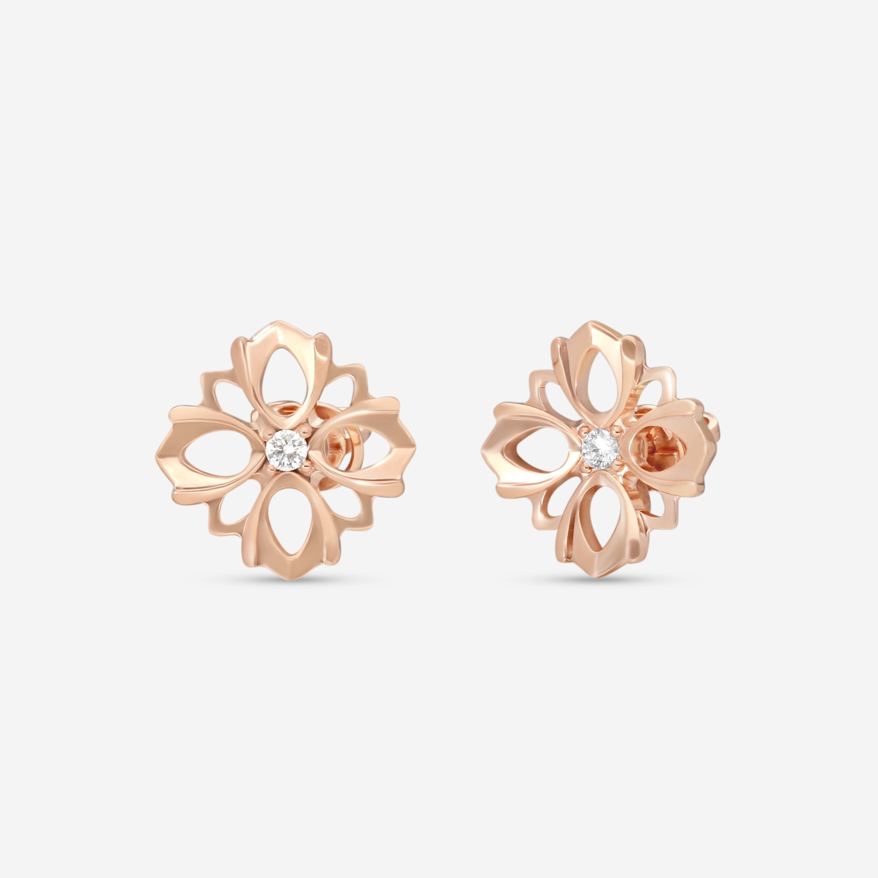 Gucci 18K Rose Gold with Central Diamonds Earrings YBD79624800100U MSRP $2,800 - THE SOLIST