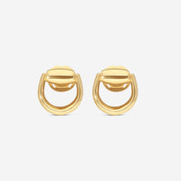 Gucci Horsebit 18K Yellow Gold Stud Earrings YBD80009800100U - THE SOLIST
