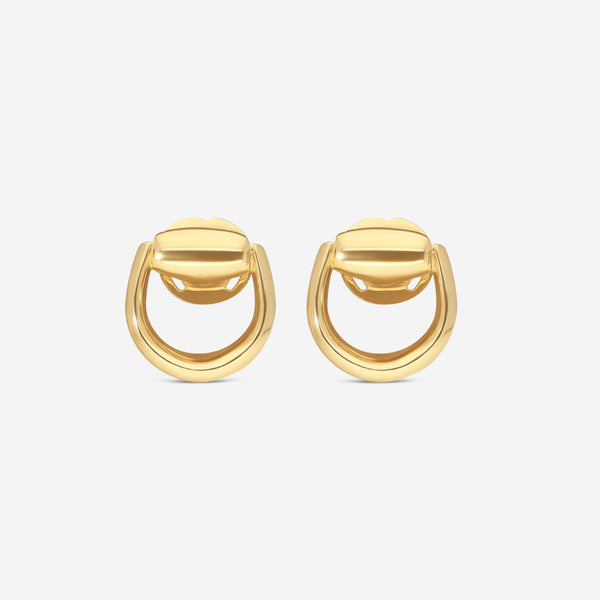 Gucci Horsebit 18K Yellow Gold Stud Earrings YBD80009800100U - THE SOLIST