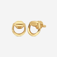 Gucci Horsebit 18K Yellow Gold Stud Earrings YBD80009800100U - THE SOLIST