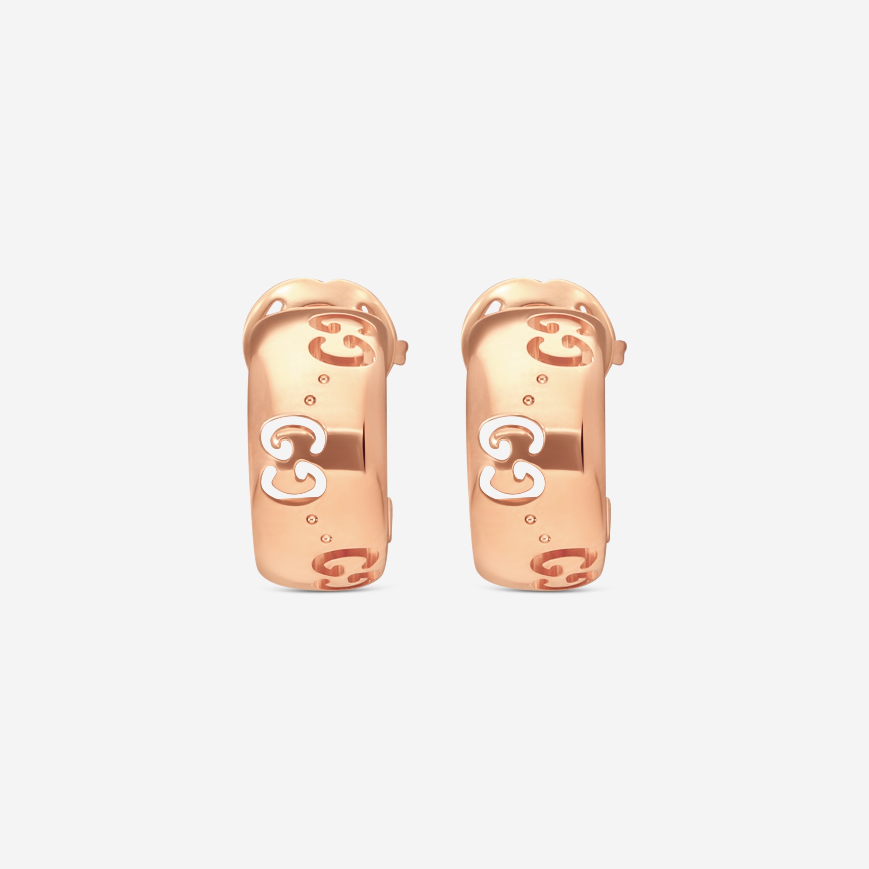 Gucci Icon 18K Rose Gold Earrings YBD80436100200U MSRP $2,300 - THE SOLIST