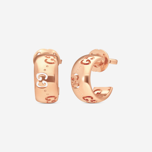 Gucci Icon 18K Rose Gold Earrings YBD80436100200U MSRP $2,300 - THE SOLIST