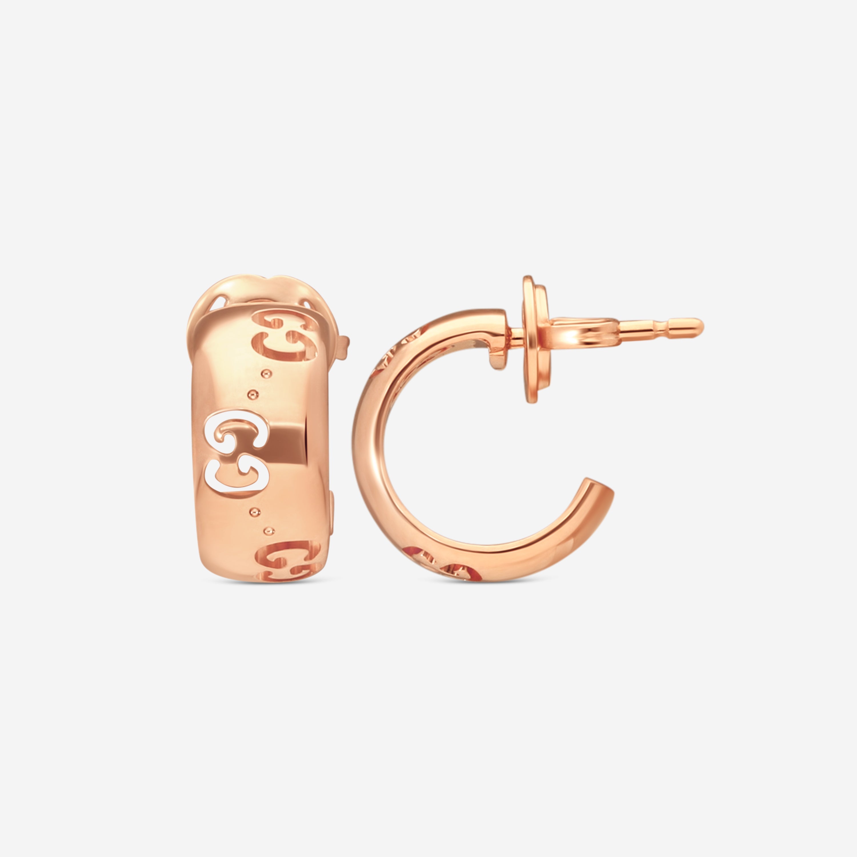 Gucci Icon 18K Rose Gold Earrings YBD80436100200U MSRP $2,300 - THE SOLIST