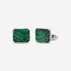 Gucci Sterling Silver Malachite Cufflinks YBE43449100200U