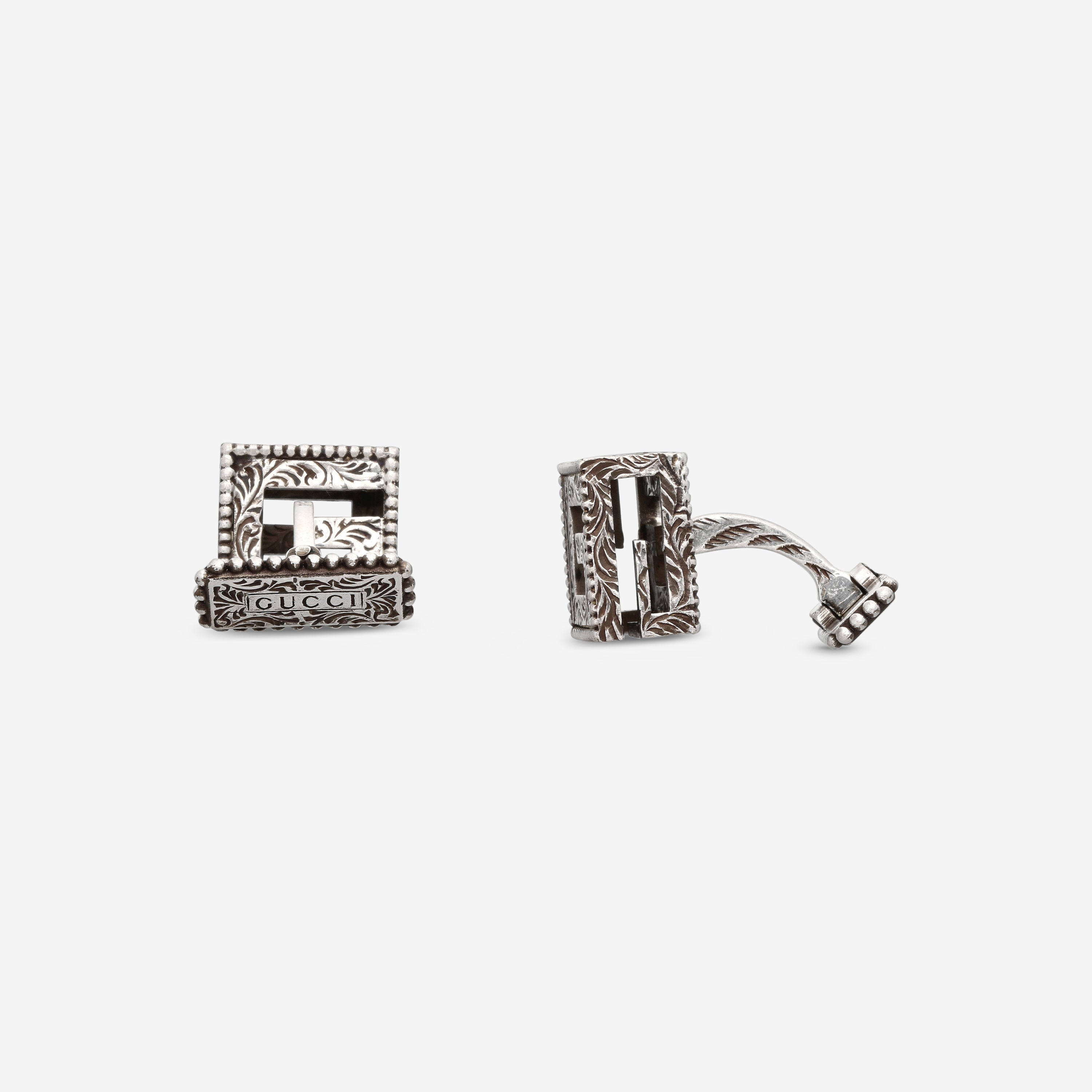 Gucci G Cube Sterling Silver Cufflinks YBE55276500100U