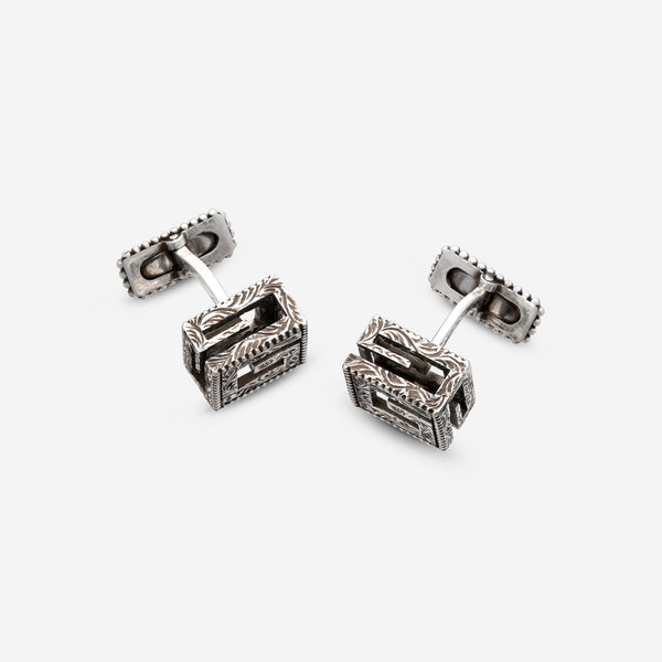 Gucci G Cube Sterling Silver Cufflinks YBE55276500100U