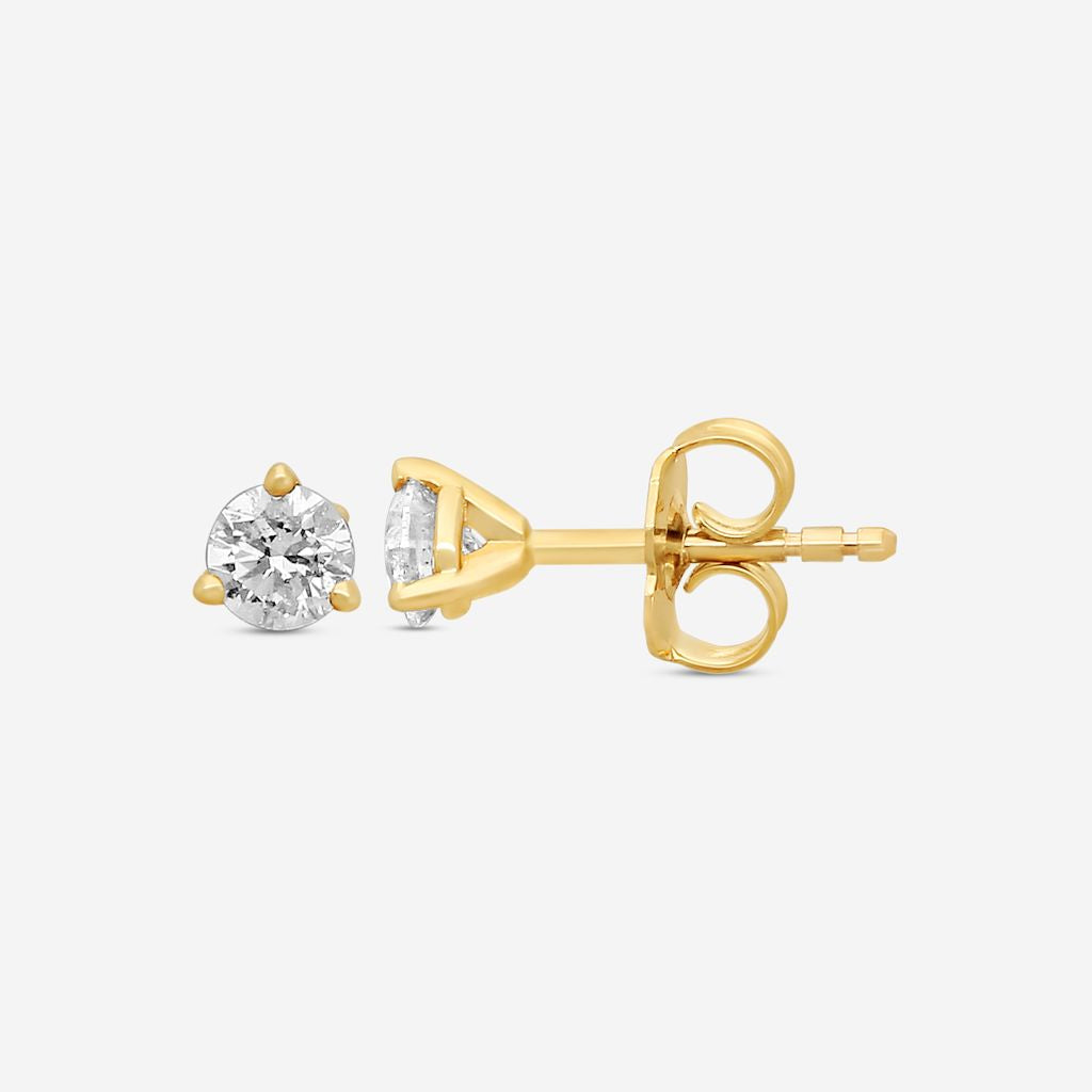 Ina Mar 14K Yellow Gold Diamond Martini Stud Earrings ST1001D-FY-050F - THE SOLIST
