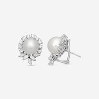 Suna Platinum Diamond & South Sea Culture Pearl Earrings E1964SSCP