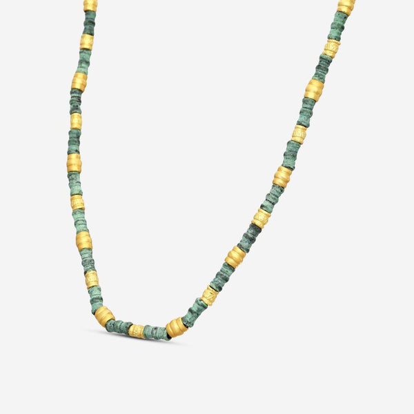 Armenta 18K Yellow Gold & Grey Sterling Silver Station Necklace 22292