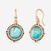Armenta 14K Rose Gold Diamond & Turquoise Drop Earrings 21147