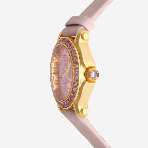 Chopard Happy Sport 18K Rose Gold Diamond Quartz Ladies Watch 277473-5010