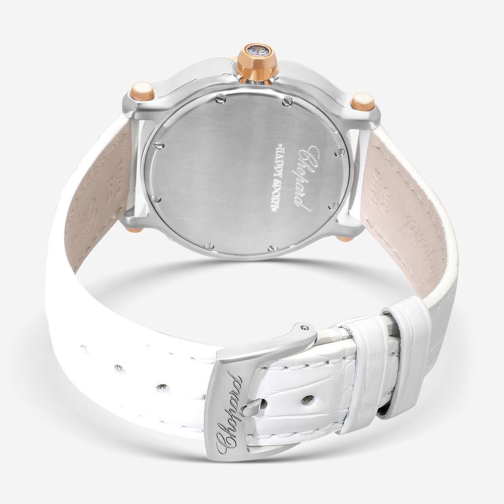 Chopard Happy Sport Stainless Steel & 18K Rose Gold Quartz Ladies Watch 278551-6