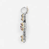 Konstantino Sterling Silver & 18K Yellow Gold Multistone Cross Pendant STMK6899-999-CAB