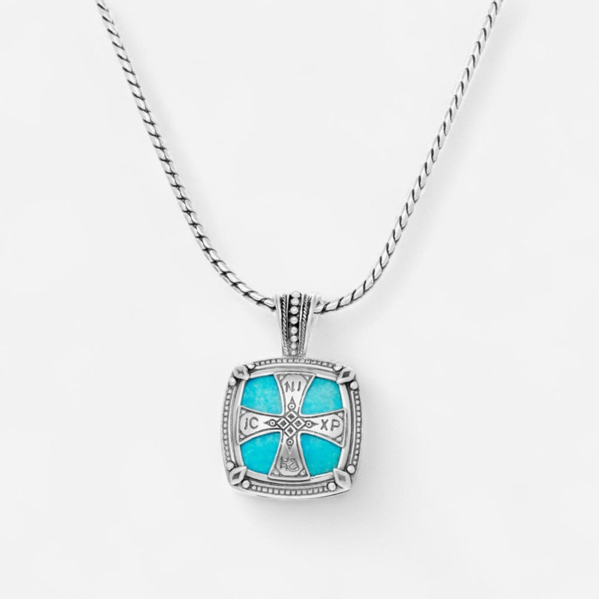 Konstantino Sterling Silver Turquoise Pendant MEKJ667-131-137 - THE SOLIST