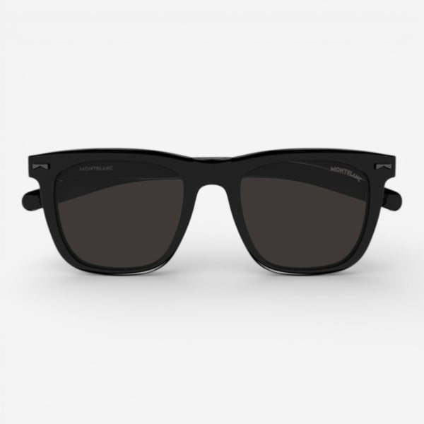 Montblanc Black Full Rim Round Men's Sunglasses MB0226S001 - THE SOLIST