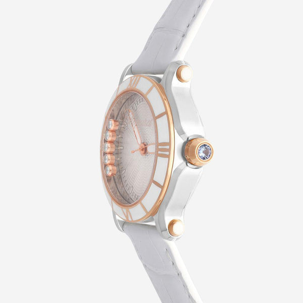 Chopard Happy Sport Stainless Steel & 18K Rose Gold Quartz Ladies Watch 278551-6