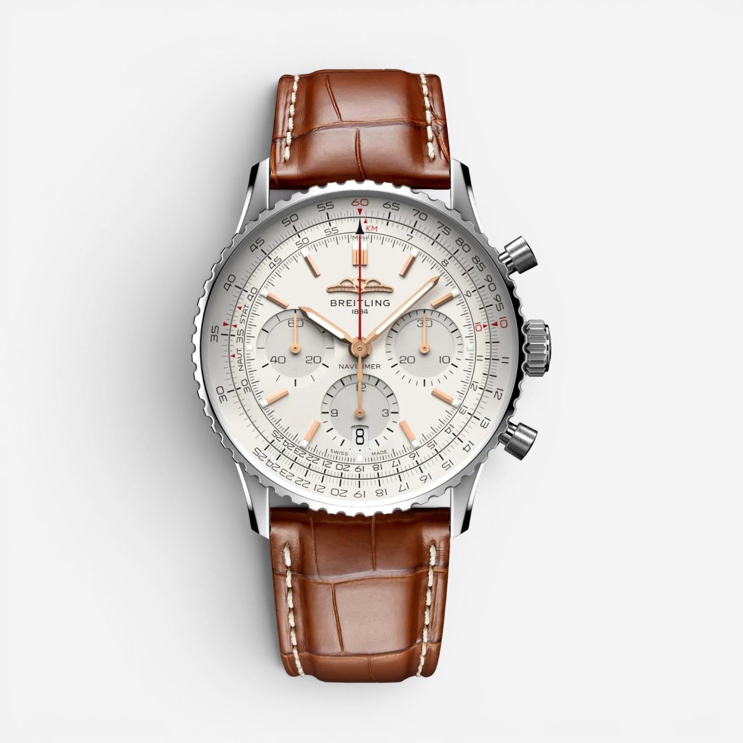 Breitling Navitimer Chronograph Stainless Steel Automatic Men's Watch AB0139211G