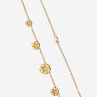 Suna 18K Yellow Gold Diamond 5-Flower Pendant Necklace N7614Y