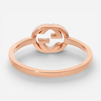 Gucci Interlocking G 18K Rose Gold Diamond Ring YBC7294120010 - THE SOLIST