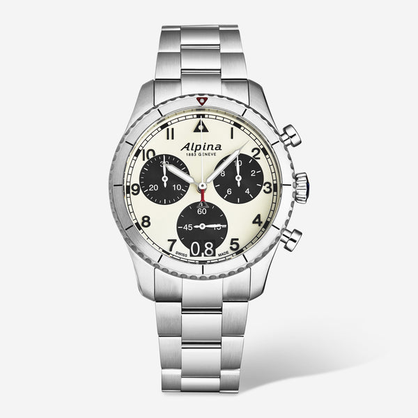 Alpina Startimer Chronograph Stainless Steel Quartz Men's Watch AL-372WB4S26B