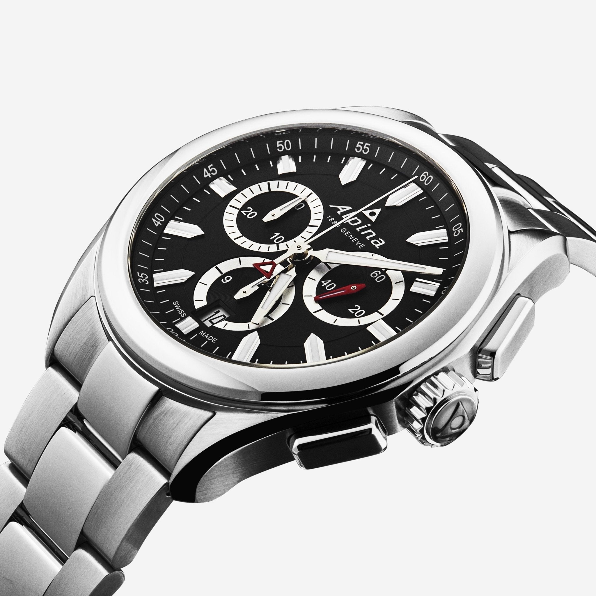 Alpina Alpiner Chronograph Stainless Steel Quartz Men's Watch AL - 373BS4E6B - THE SOLIST - Alpina