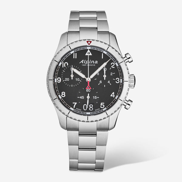 Alpina Startimer Pilot Chronograph Stainless Steel Quartz Men's Watch AL - 372BW4S26B - THE SOLIST - Alpina