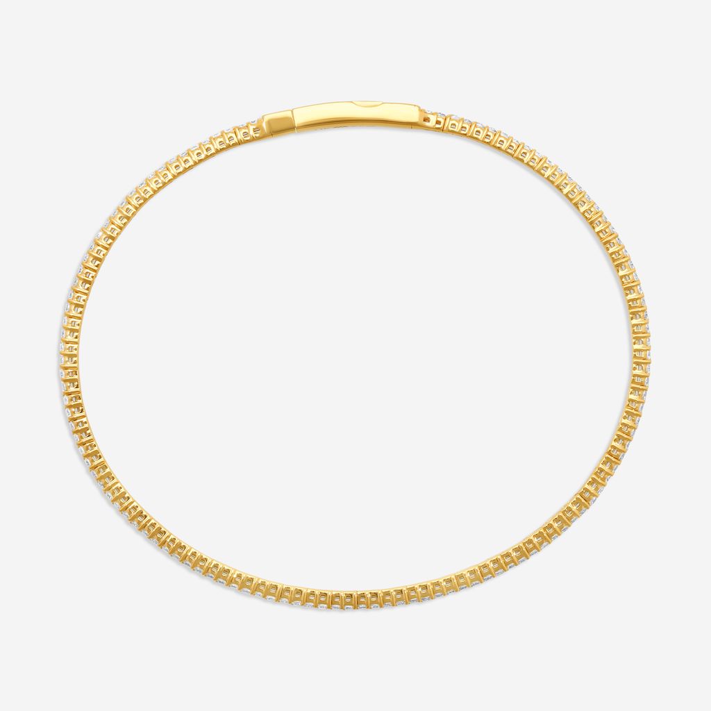 Ina Mar 14K Yellow Gold Diamond Flex Tennis Bangle Bracelet B1100A-FY-100F - THE SOLIST