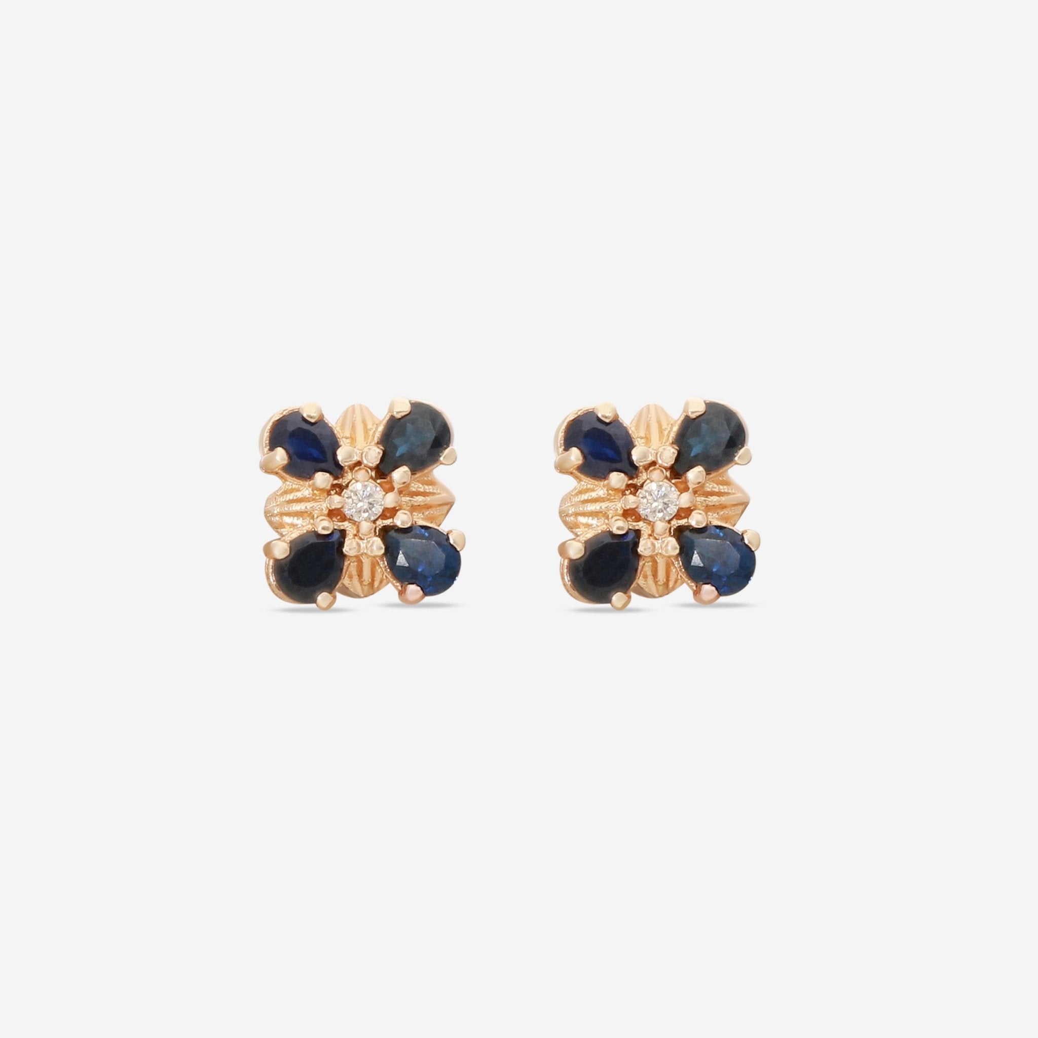 Armenta 14K Rose Gold Diamond & Black Sapphire Earrings 21092 - THE SOLIST - Armenta