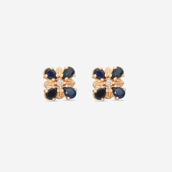 Armenta 14K Rose Gold Diamond & Black Sapphire Earrings 21092 - THE SOLIST - Armenta