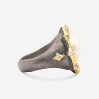 Armenta 18K Yellow Gold & Blackened Sterling Silver Starburst Statement Ring 18760 - THE SOLIST - Armenta