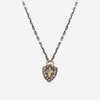 Armenta 18K Yellow Gold Grey Diamond Padlock Shield Pendant Necklace 20147 - THE SOLIST - Armenta