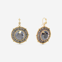 Armenta 18K Yellow Gold & Grey Sterling Silver Pointed Round Hematite Drop Earrings 20134 - THE SOLIST - Armenta