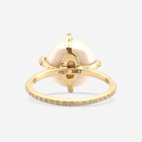 Armenta 18K Yellow Gold Pave Pearl & Diamond Statement Ring 18336 - THE SOLIST - Armenta