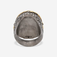 Armenta 18K Yellow Gold & Sterling Silver Diamond & Aquamarine Signet Ring Sz. 7 19337 - THE SOLIST - Armenta