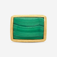 Armenta 18K Yellow Gold & Sterling Silver Malachite Cabochon Statement Ring Sz. 10.75 20688 - THE SOLIST - Armenta