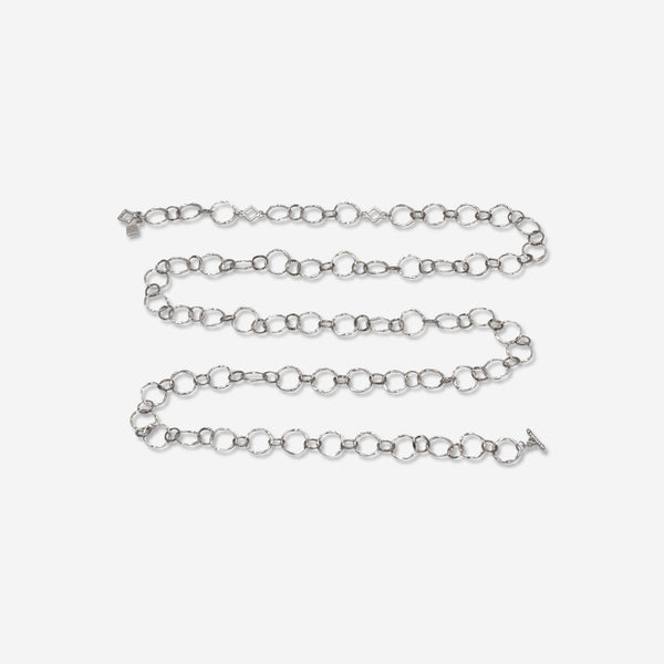 Armenta Grey Sterling Silver Circle Chain Link Necklace 34" 17141 - THE SOLIST - Armenta