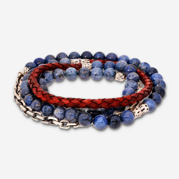 Armenta Grey Sterling Silver Sodalite Bracelet 20831 - THE SOLIST - Armenta