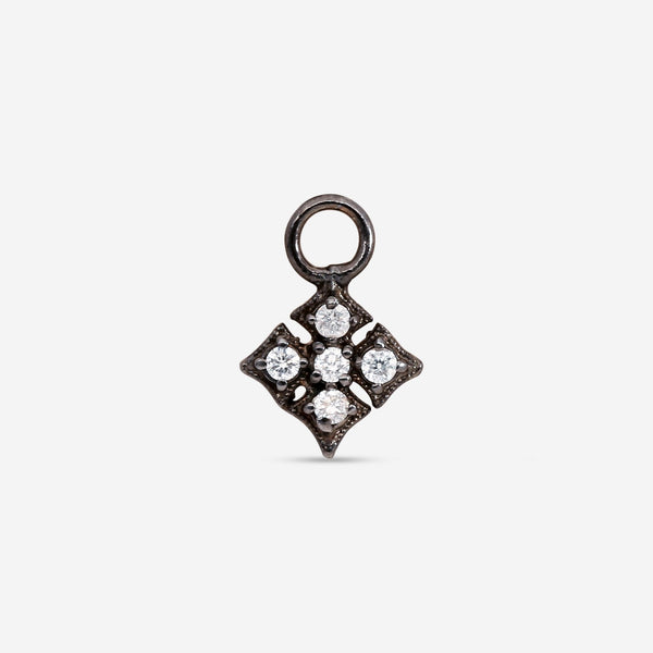 Armenta New World Sterling Silver White Diamond Cross Charm 19144 - THE SOLIST - Armenta